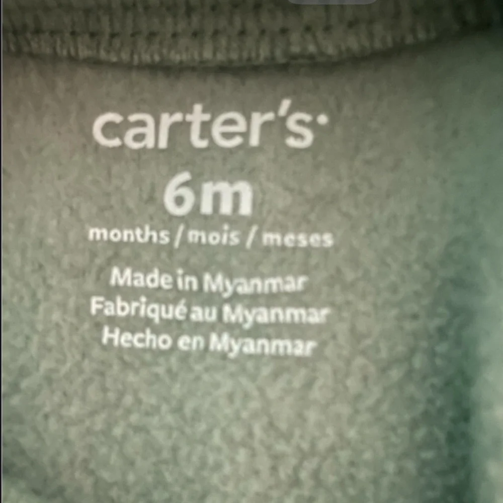 Carter's Green Helicopter Print Footie Fleece PJ’S - Picture 8 of 8